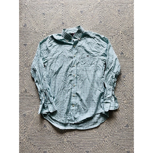 Vineyard Vines Slim Fit‎ Tucker Shirt - Green/Gray - Medium - Picture 1 of 5